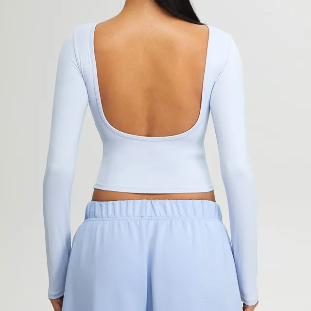 Outdoor Running Breathable Quick drying Top Blue - Shop at LoveMi