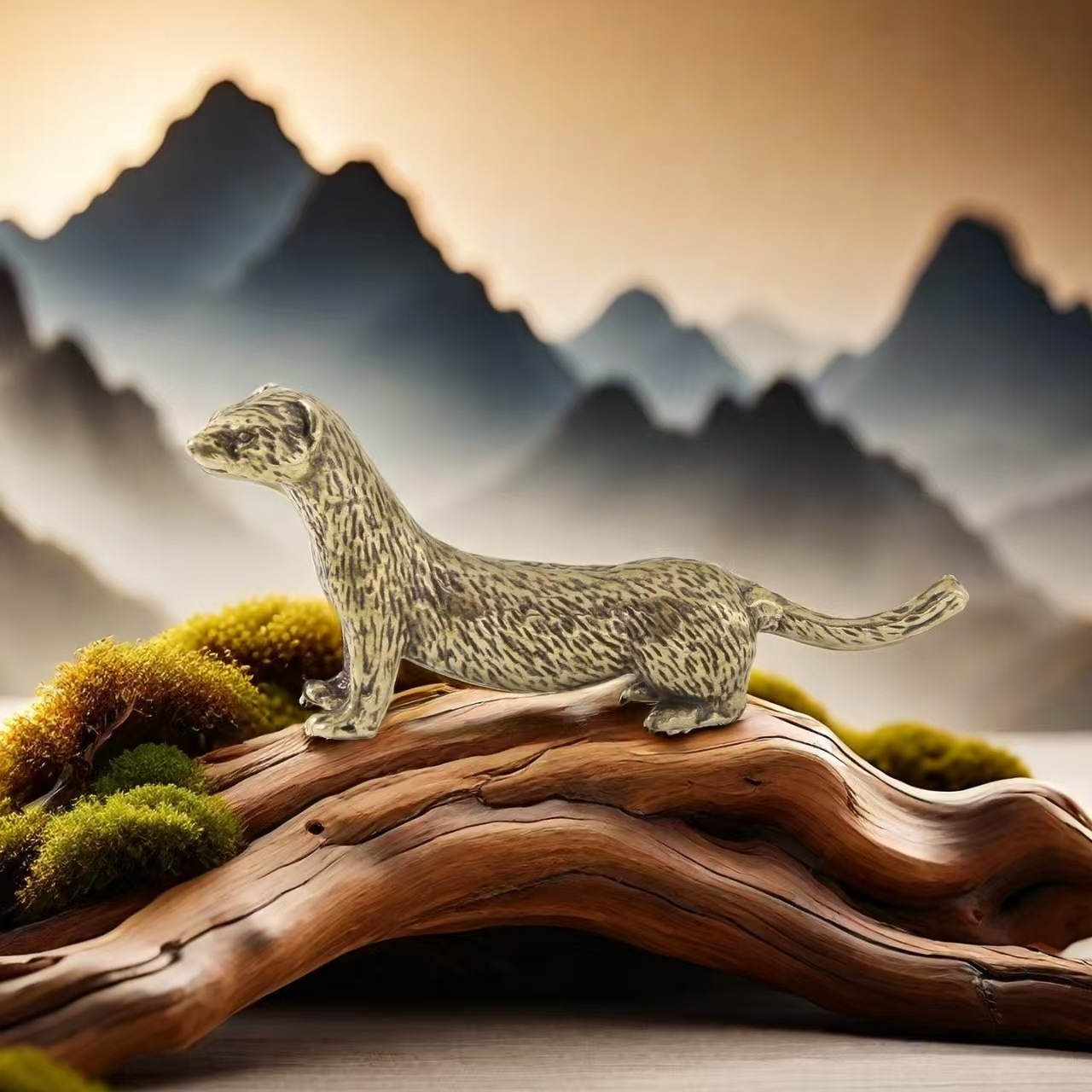 Fox Ornament For Study Or Office Desk Solid Forged Copper Tea Pet