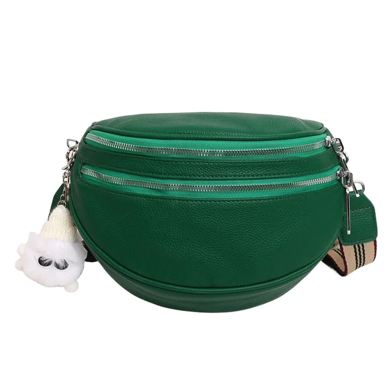 New Wide Shoulder Strap Fashion Shoulder Bag For Women - Green
