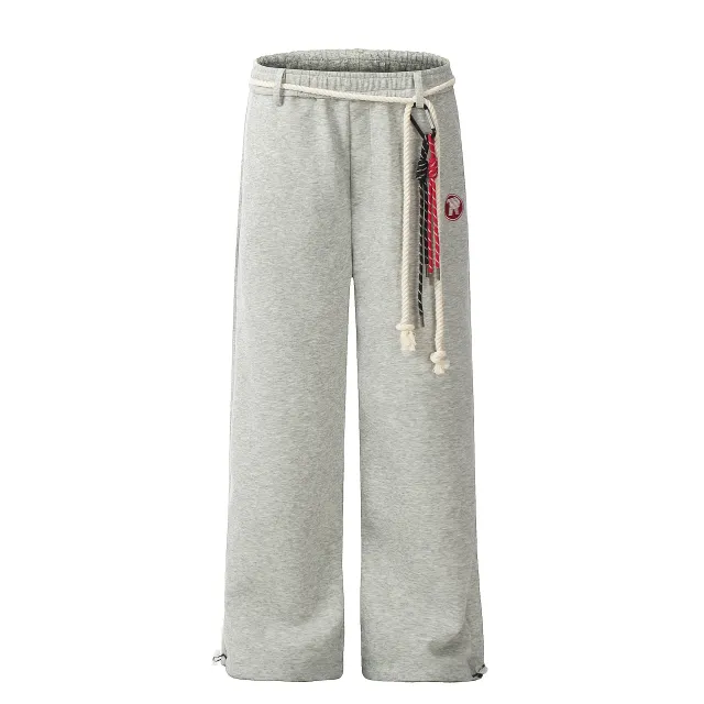 Women's Retro Loose Sports And Leisure Trousers Gray - Shop at LoveMi