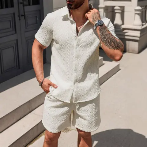 Men's Shirt Casual Loose Short Sleeves Shorts