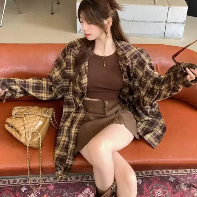 Women's Lazy Style Mid length Sun Protection Jacket Brown - Shop at LoveMi