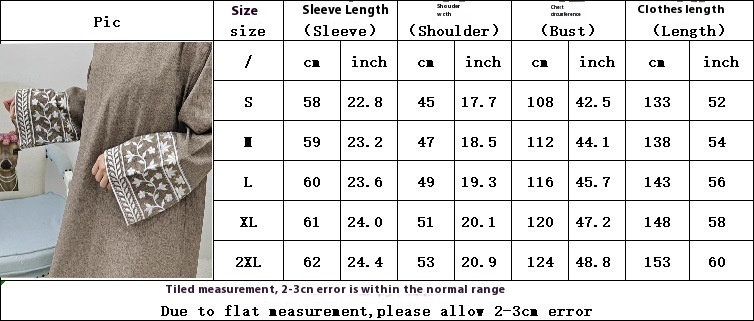 Dubai Embroidered Elegant Long Sleeve Dress