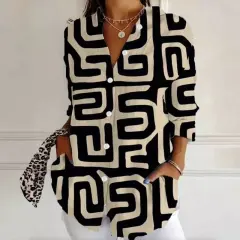 Women's Long Shirt Summer European And American Trendy Long-sleeve - Cd4568-5Xl - View 1