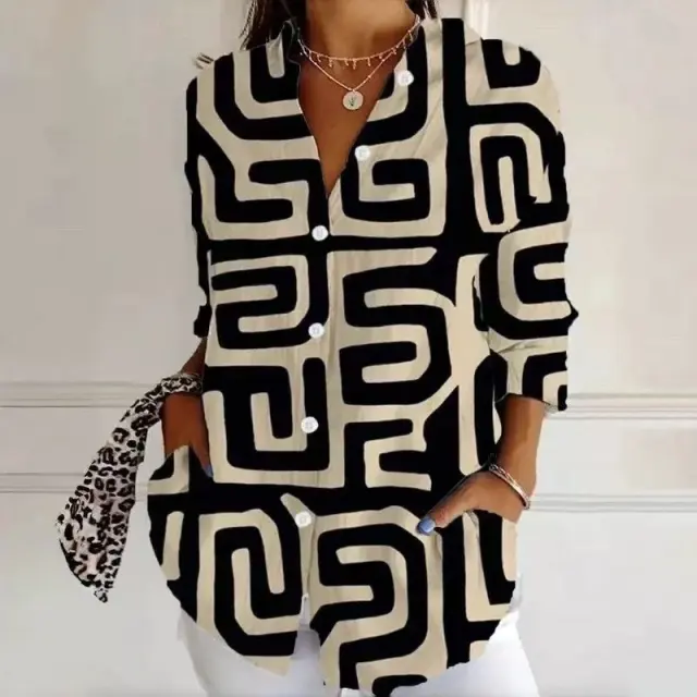 Women's Long Shirt Summer European And American Trendy Long sleeve Cd4568 L - Shop at LoveMi