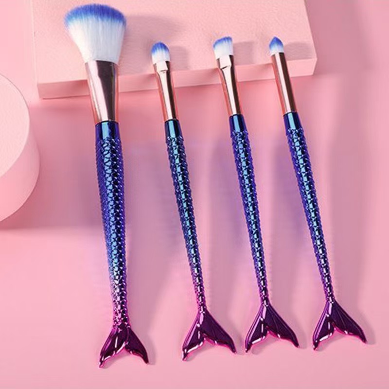 4-piece Mermaid Gradient Eye Makeup Brush Portable 7