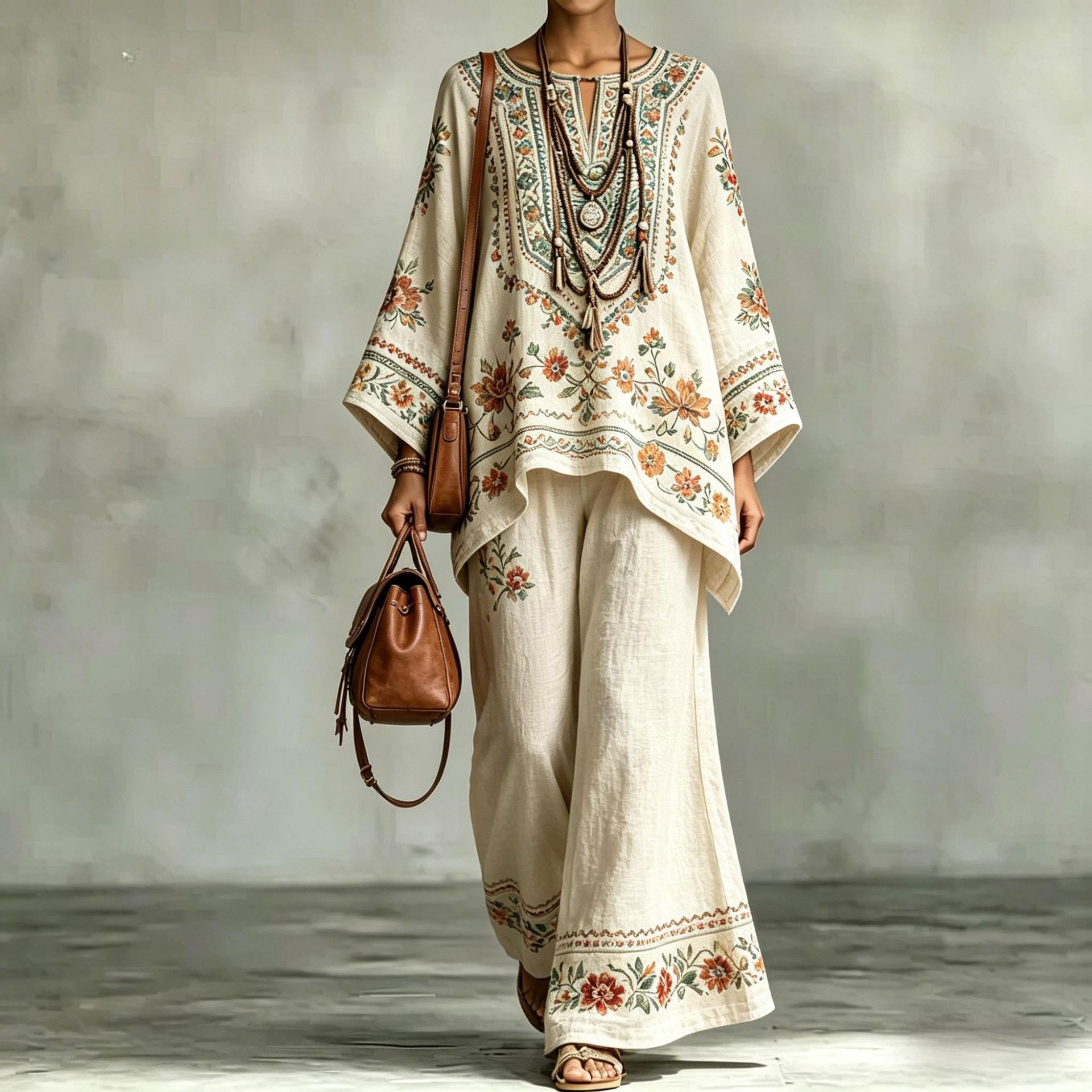 Women's printed long-sleeve pants set – style 8 3D relief pattern