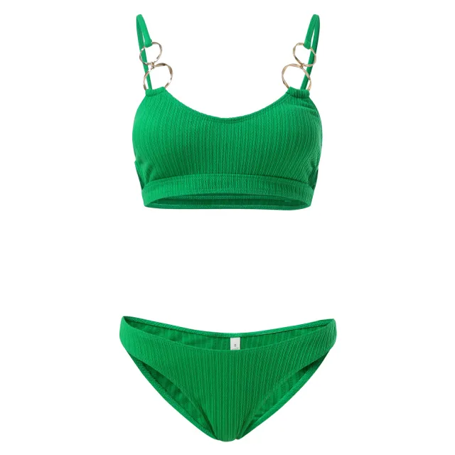 Ladies New Split Pure Color Bikini Green - Shop at LoveMi