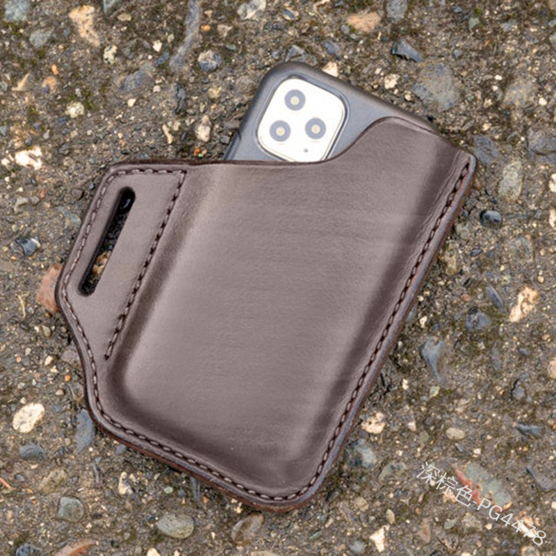 Leather Waist Hanging Tool Bag Mobile Phone Waist Bag — foto 4