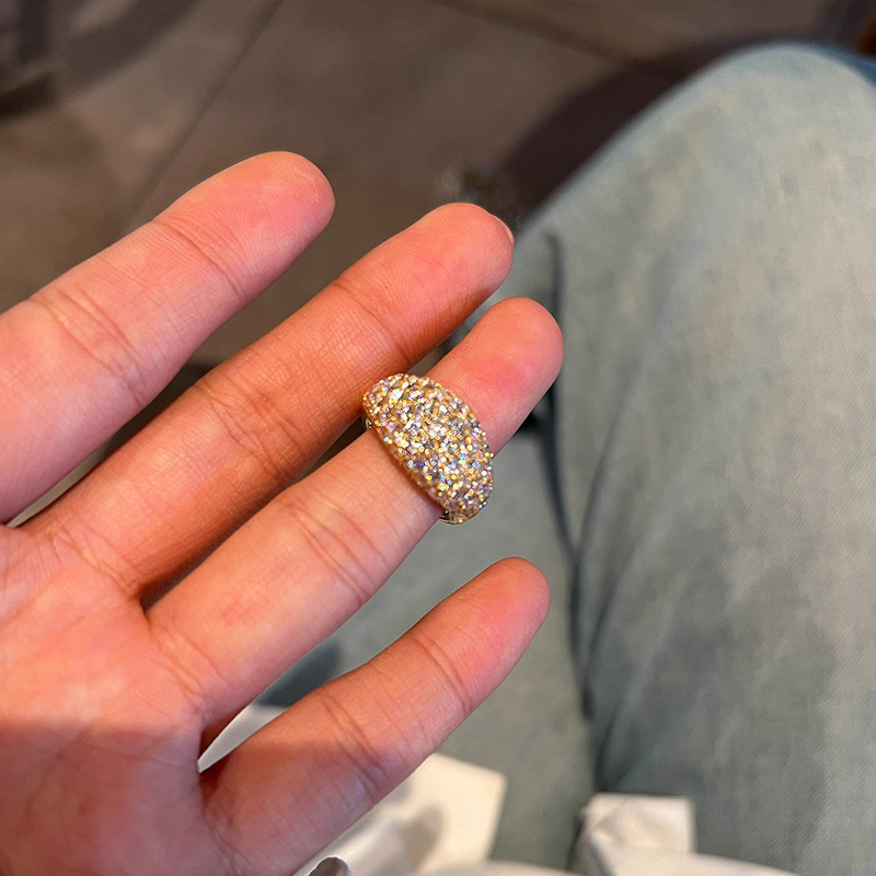 Copper Micro-pave Open Full-diamond Ring