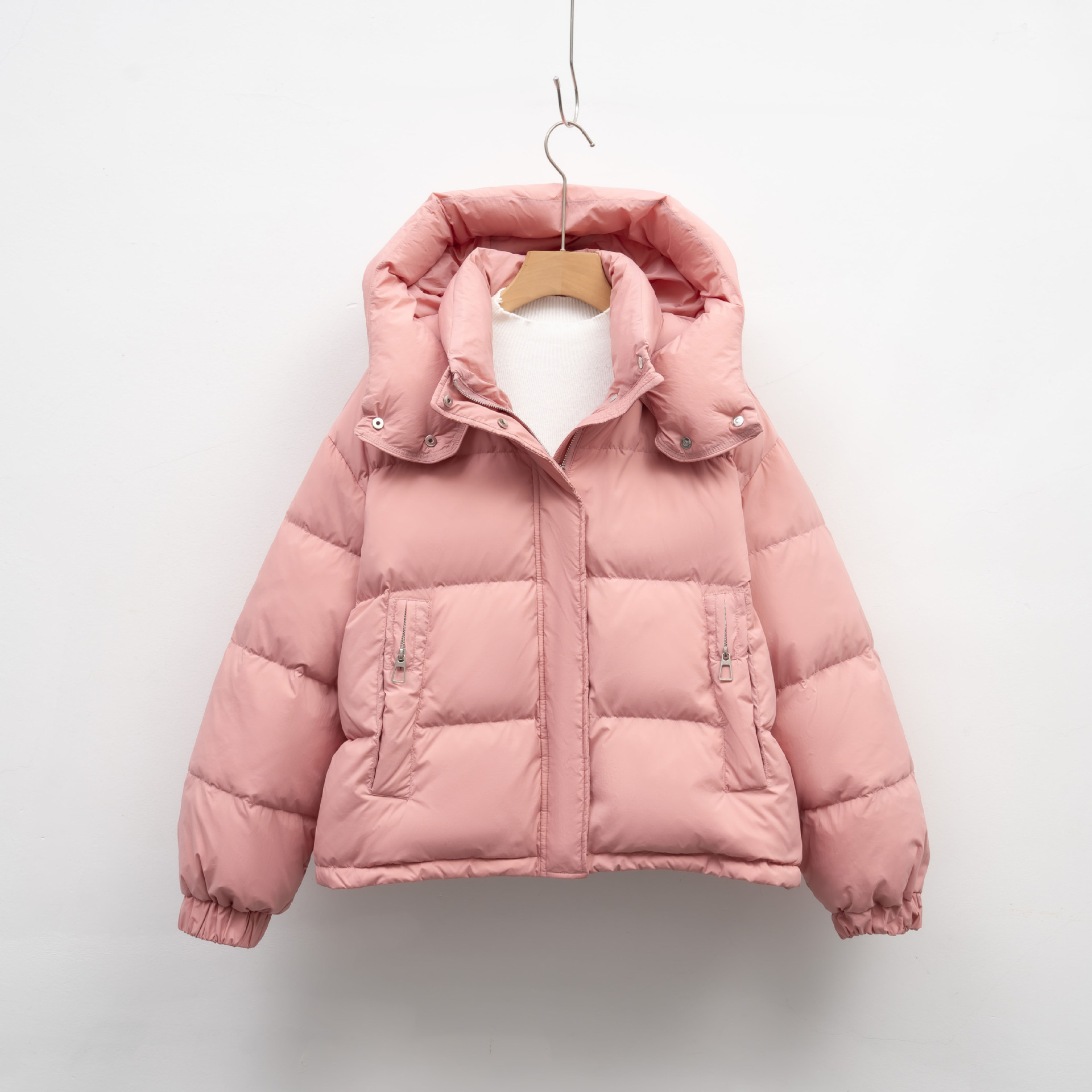 Women's Winter Korean-style Simple Hooded Warm Puffer Jacket - Image 5