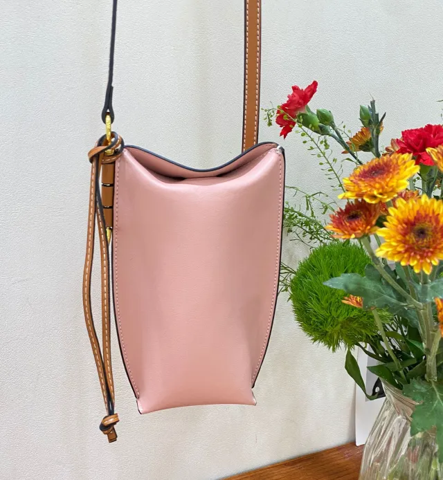 Crossbody Genuine Leather Shoulder Bag Trend Pink - Shop at LoveMi