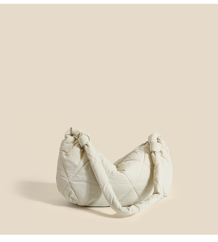 Down Cotton Dumpling Bag Shoulder Crossbody Rhombus Underarm Bag — foto 14