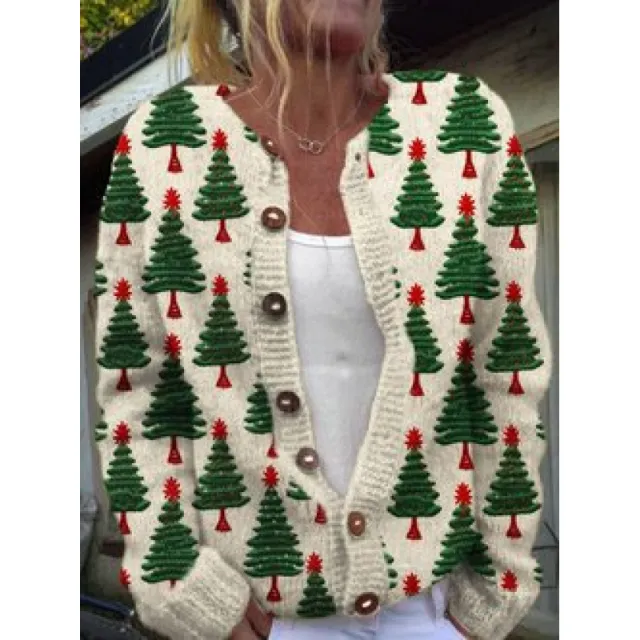 New Christmas 3D Digital Printing Women Cardigan Coat Outerwear Female Ca9P22D1Cd2C S - Shop at LoveMi