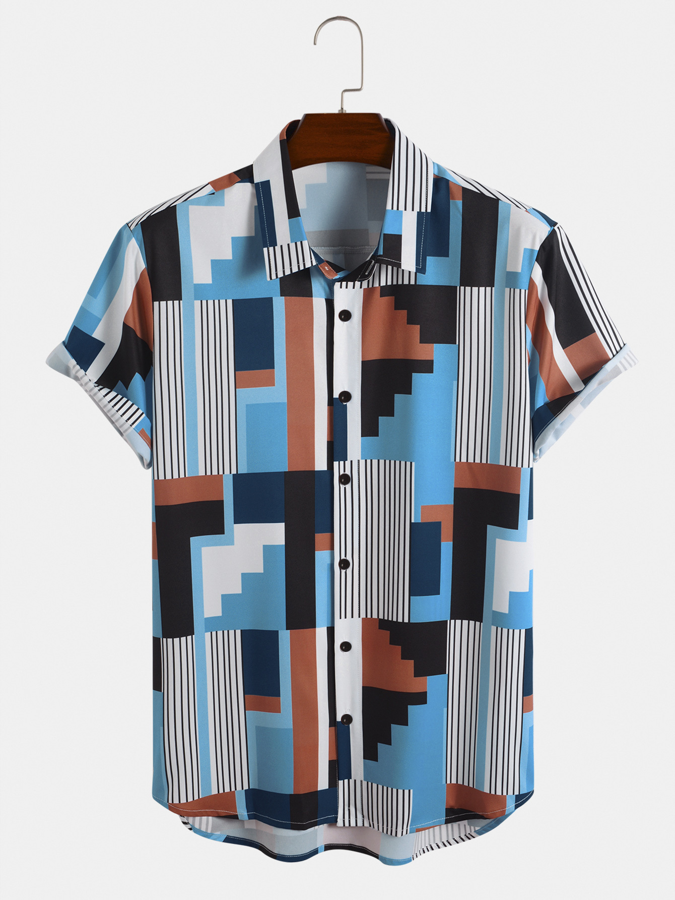 Title 1, Mens Printed Color Short Sleeve Shirt. Comfort...