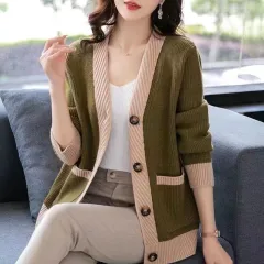 New Fashion All-matching Oversized Loose Coat - Green Coffee Colour - View 1