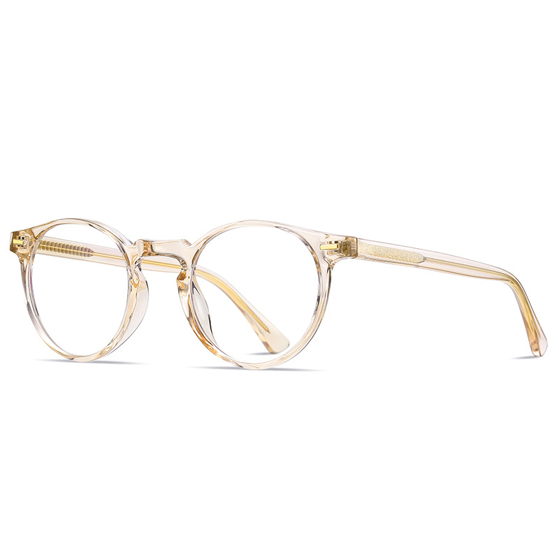 Retro Blue-light-blocking Glasses With TR90 Round Frames