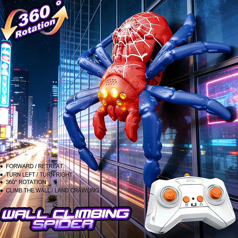 Remote-controlled Wall-climbing Spider Lizard Childrens Toy