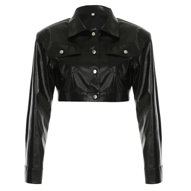 Autumn All matching Biker's Leather Jacket Women Black - Shop at LoveMi