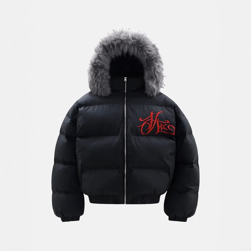 Men's American-style Vintage Zipper Cardigan Cotton-padded Jacket