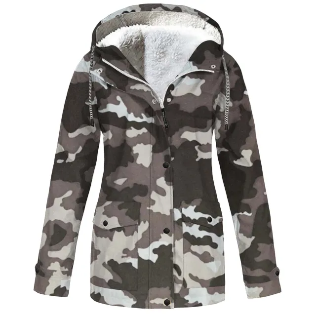 Hooded Camouflage Waterproof Outdoor Shell Jacket Men's And Women's Coats Dark Gray - Shop at LoveMi
