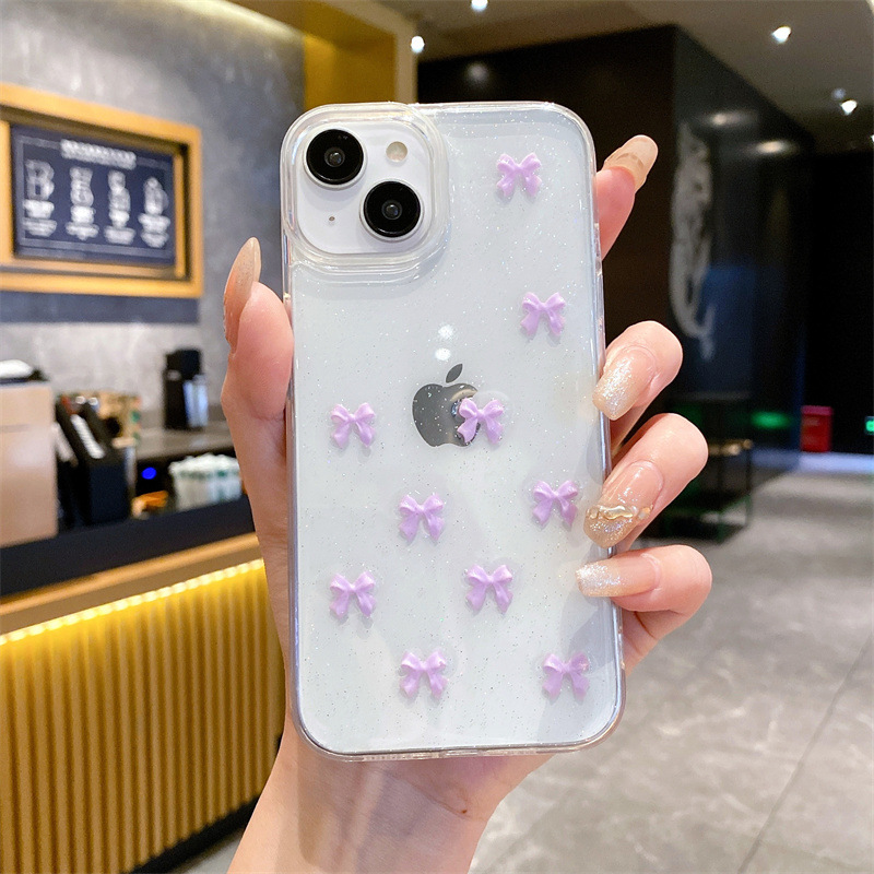 Epoxy Glitter Bow IPhone16Promax Phone Case - Image 3