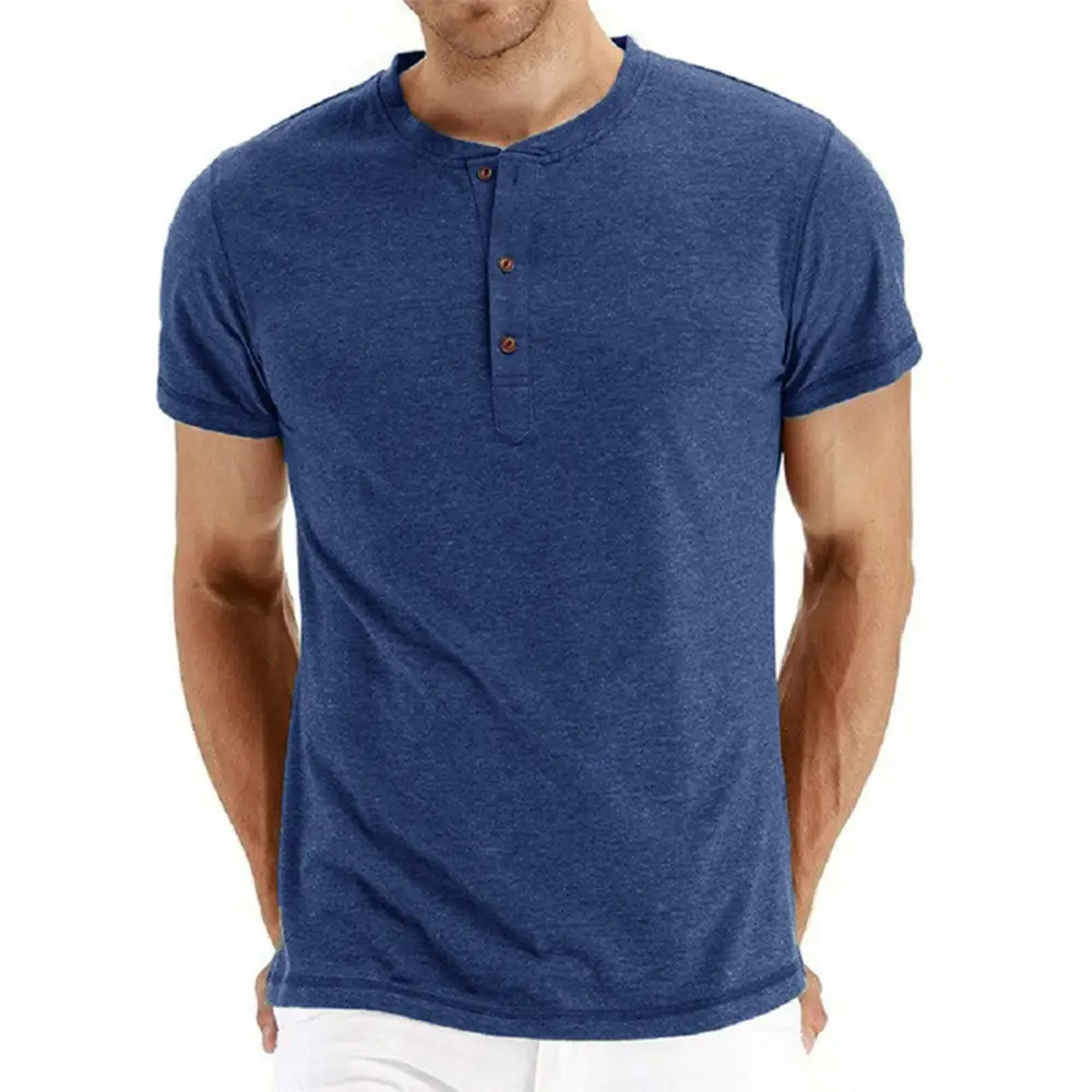 Men's Casual Solid Color Short-sleeved T-shirt
