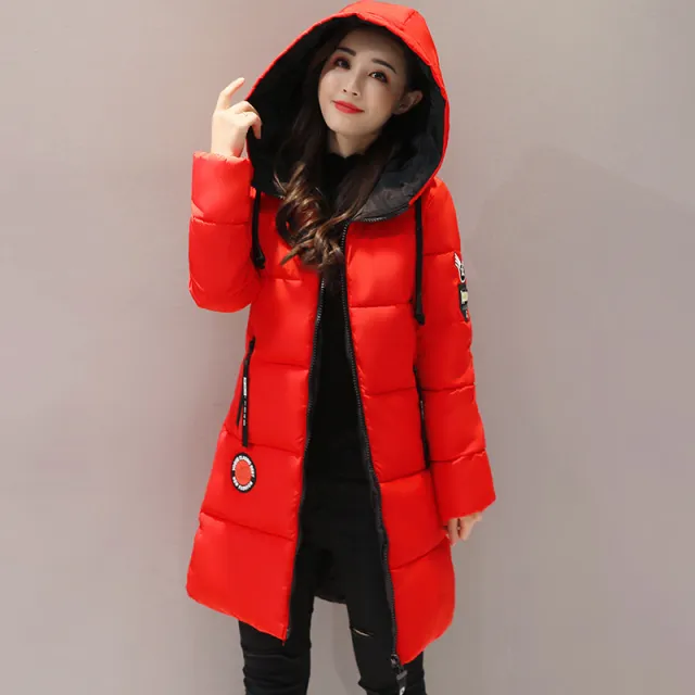 Women's Loose Down Cotton padded Jacket 6909 Big Red - Shop at LoveMi