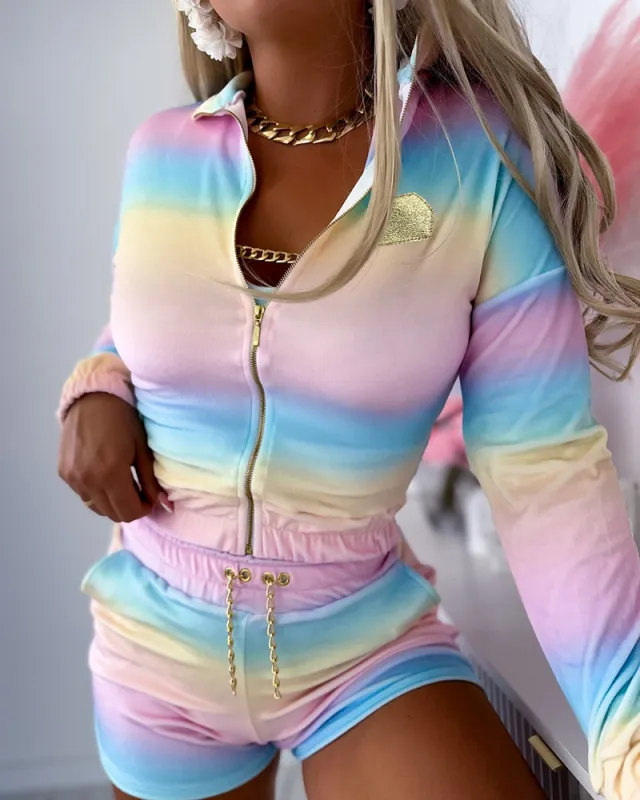 European And American Leisure Velvet Sweatshirt Chain Three piece Set Ods5298 - Shop at LoveMi
