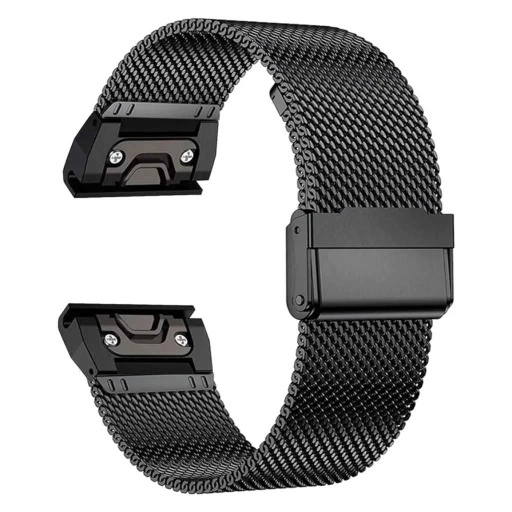 Fenix7X 7Pro 6X 6 Stainless Steel Card Strap - Black