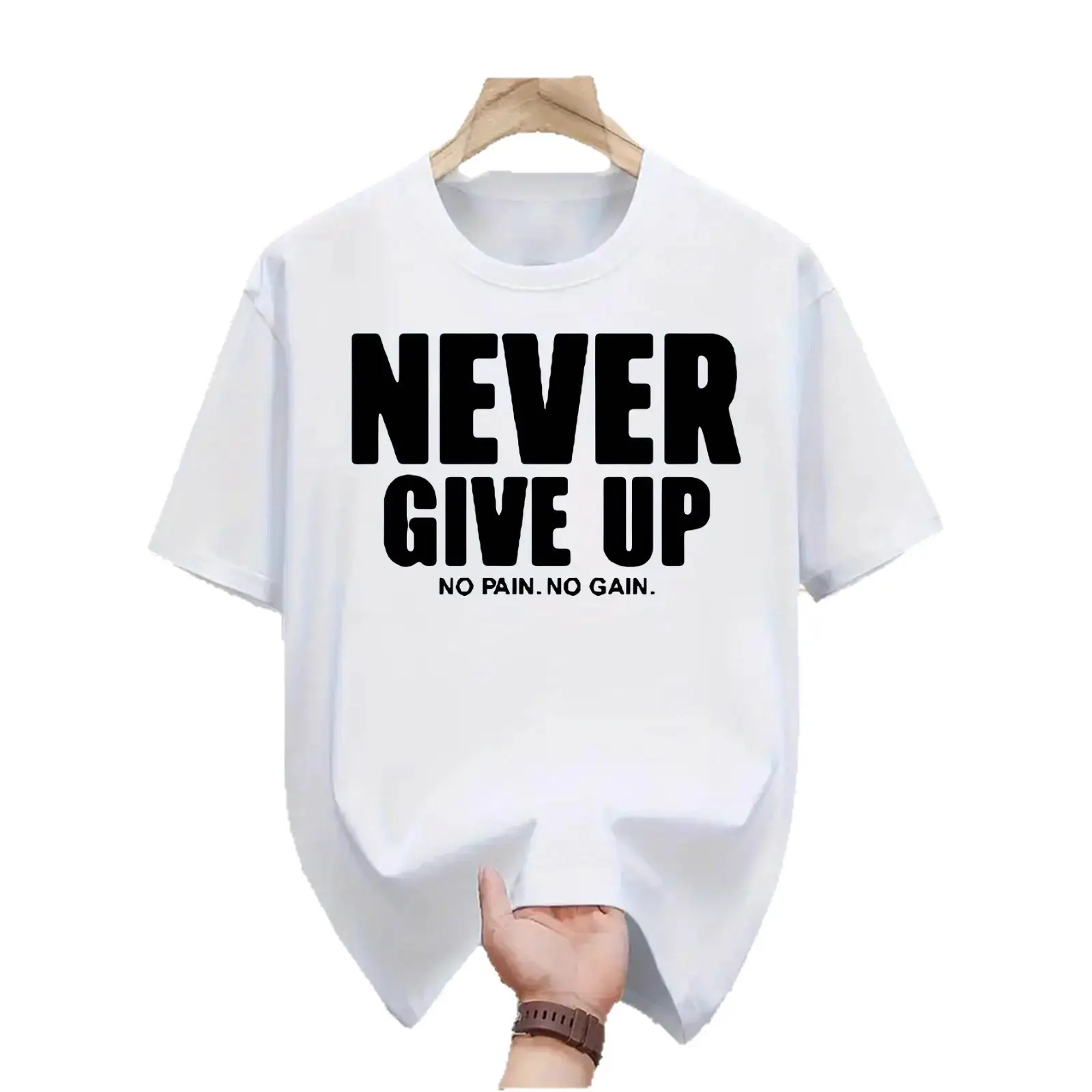 Casual Letter-print Crew-neck Versatile Short-sleeve Top