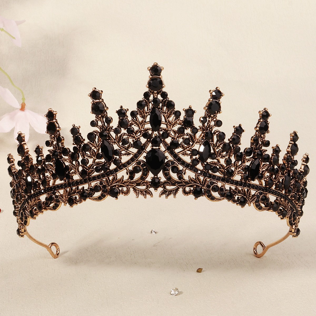 Dark High-end Alloy Rhinestone Crownstylish Headpiece — foto 14