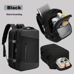 Large Capacity Multifunctional Travel Backpack - Black - View 1
