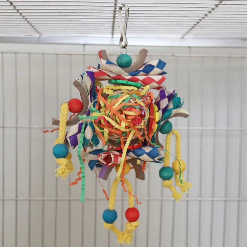 Colorful Vine Bal Paper Tube Bird Cage