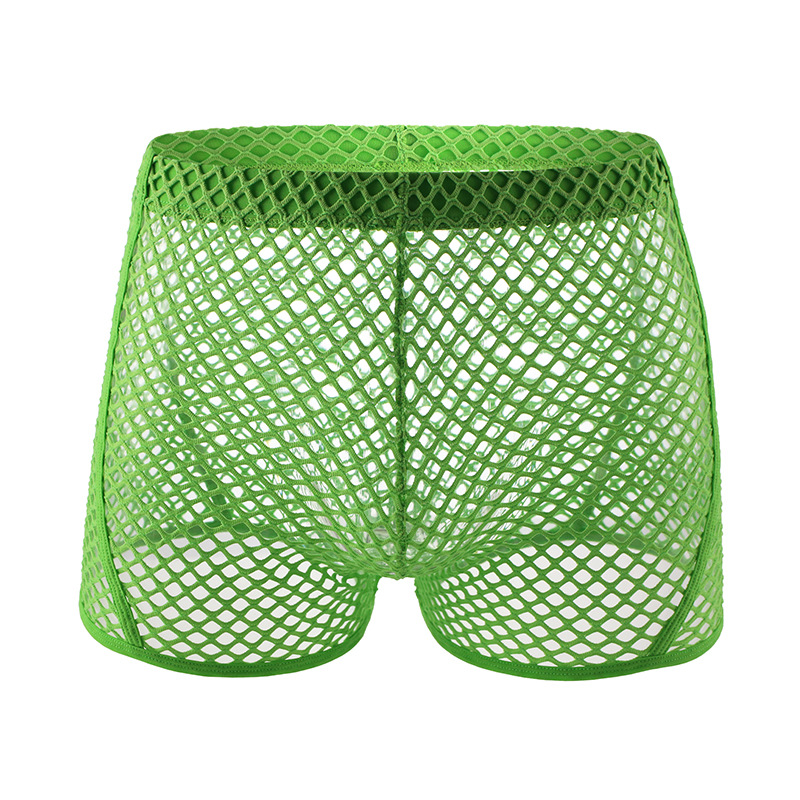 Mesh Men's Boxers Shorts Fishnet Breathable And Transparent Pajama Pants