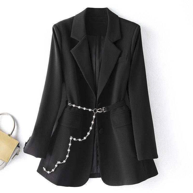 Korean Style Elegant Belt Chain Suit