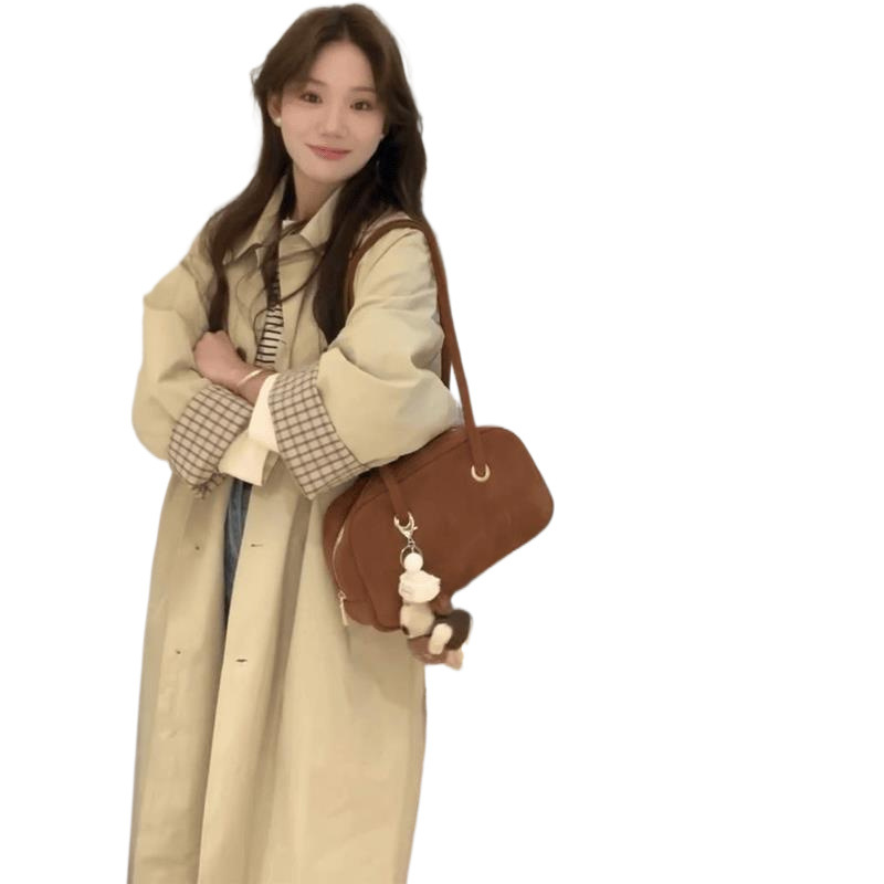 معطف ترنش نسائي صغير لمطلع الخريف