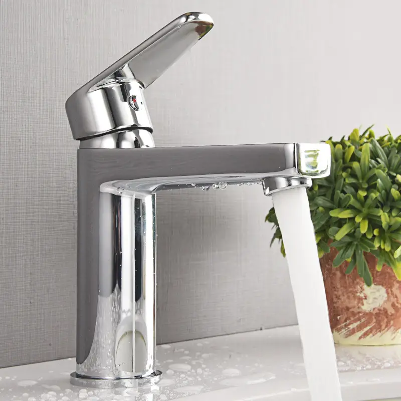 Square Wash Basin Faucet Bathroom Faucet Copper Hot And Cold Household Faucet