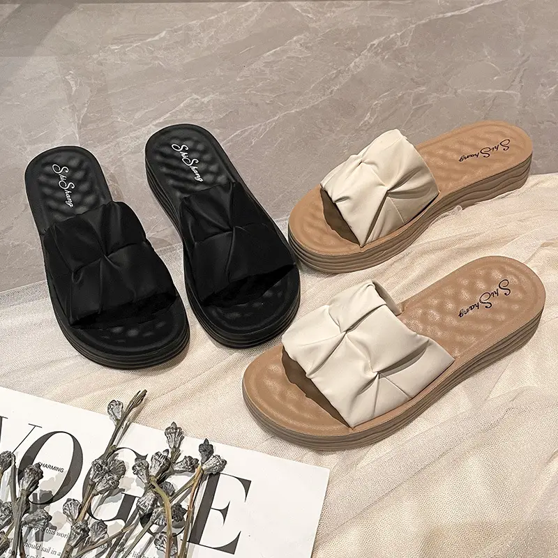 Fashion Slippers Slip-on All-match Women's Sandals Platform