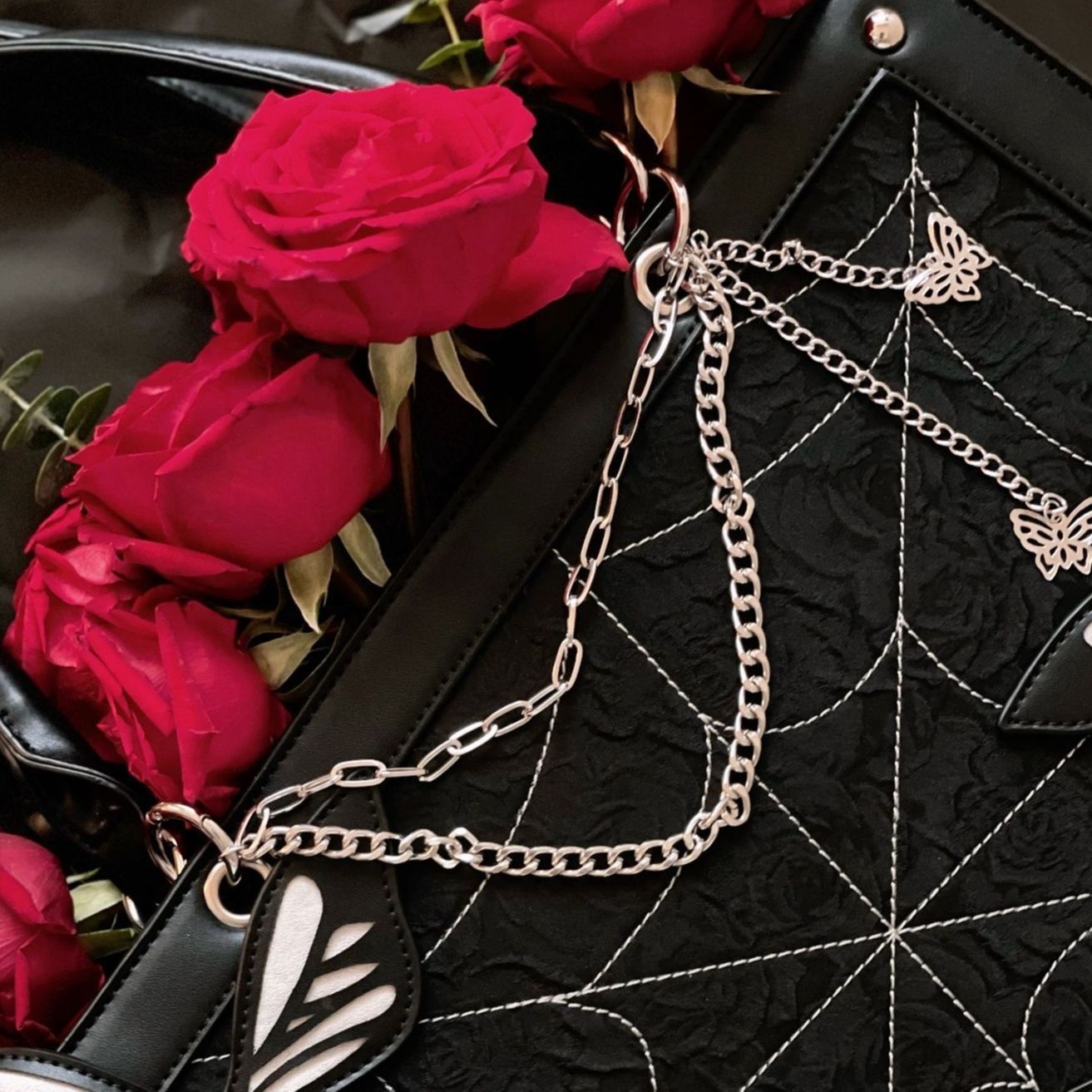 Dark Style Labyrinth Butterfly Tote Bag Handheld Horizontal Bag - Image 12