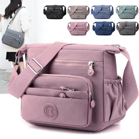 Crossbody Bag Lightweight and Large Capacity Nylon Shoulder Bag