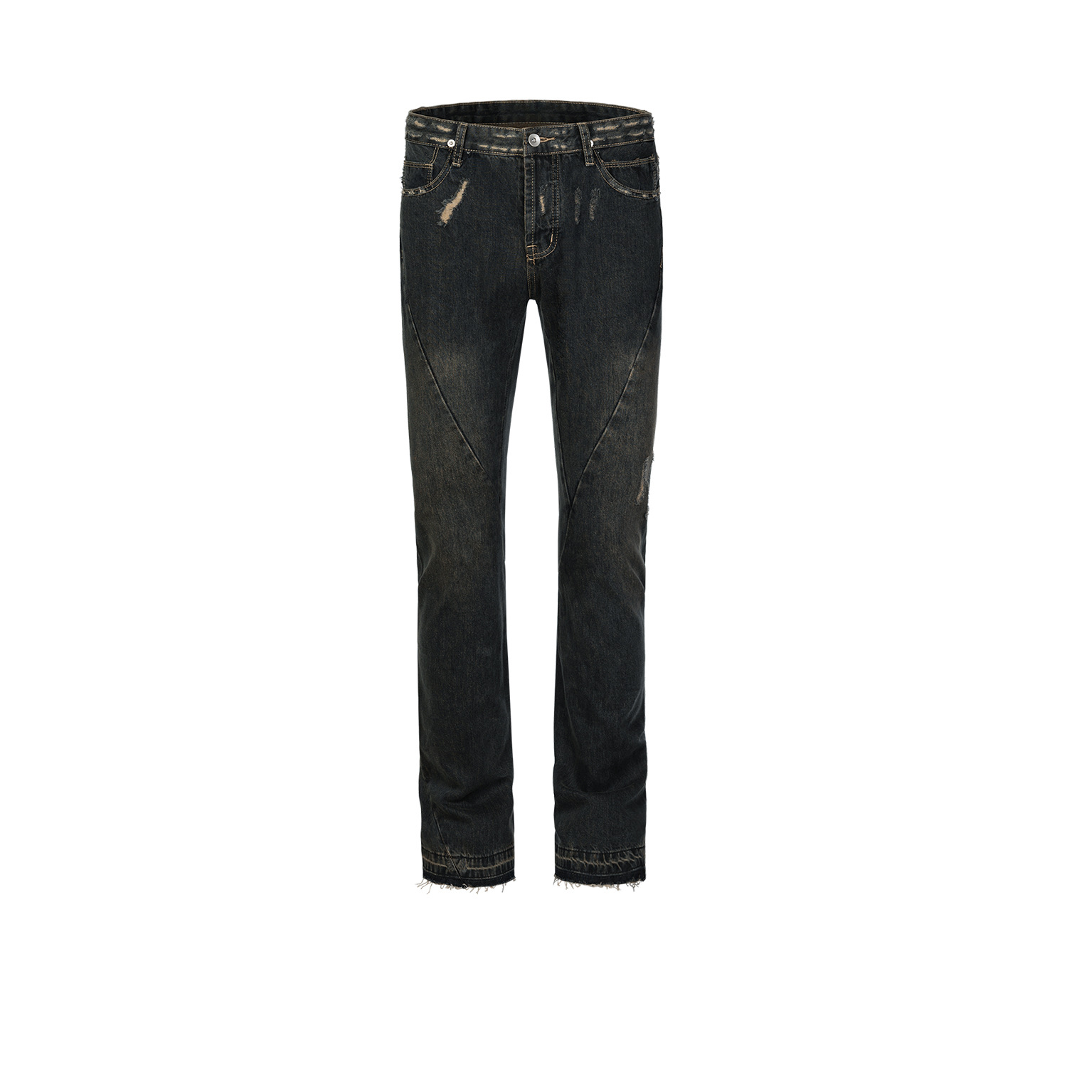 Washed Distressed Ripped Men's And Women's Spiral Jeans Tj029 Picture Color - Shop at LoveMi