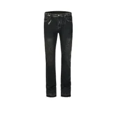 Washed Distressed Ripped Men's And Women's Spiral Jeans - Tj029 Picture Colour - View 1