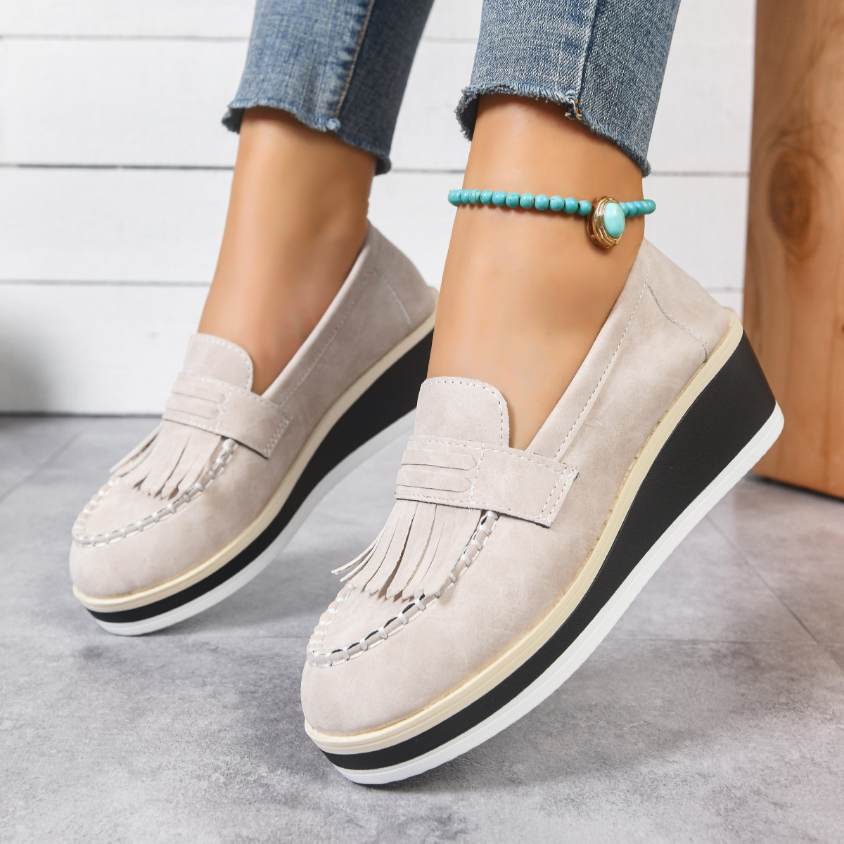 Wedge Heel Loafers
