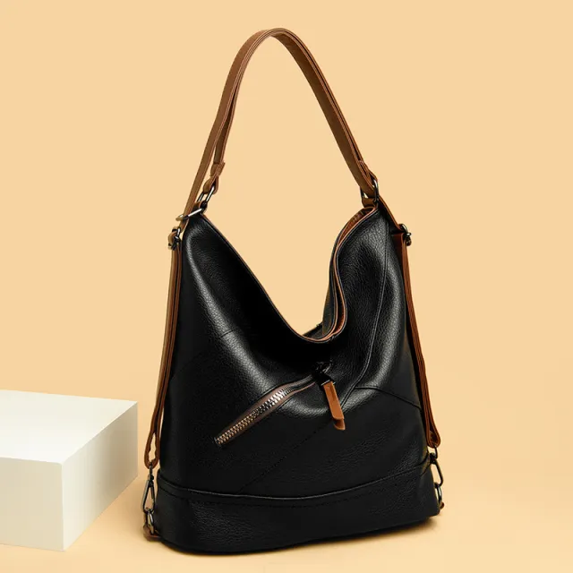 Soft Leather Fashion Shoulder Large Capacity Women's Bag Black - Shop at LoveMi