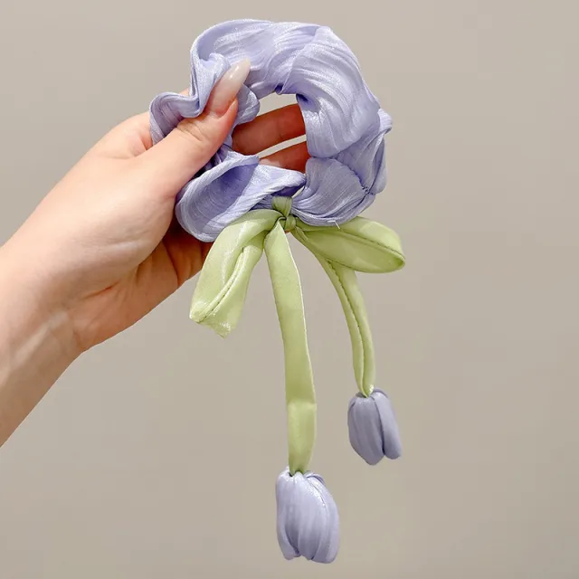 Korean Style Tulip Children's Flower High grade Temperament Headband Purple - Shop at LoveMi