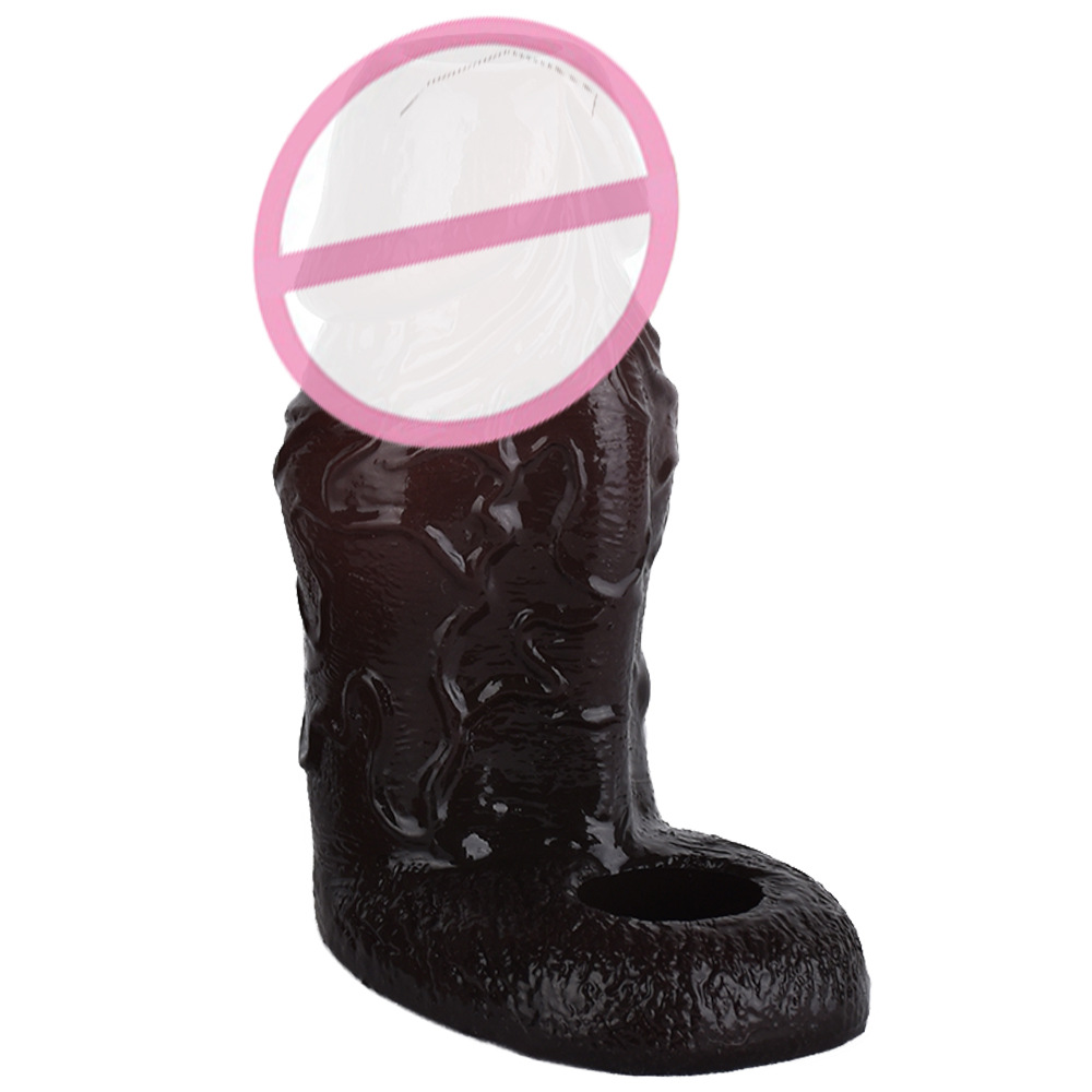 S8110 New Men's Soft Simulation Exotic Condom Silicone Dildos 4