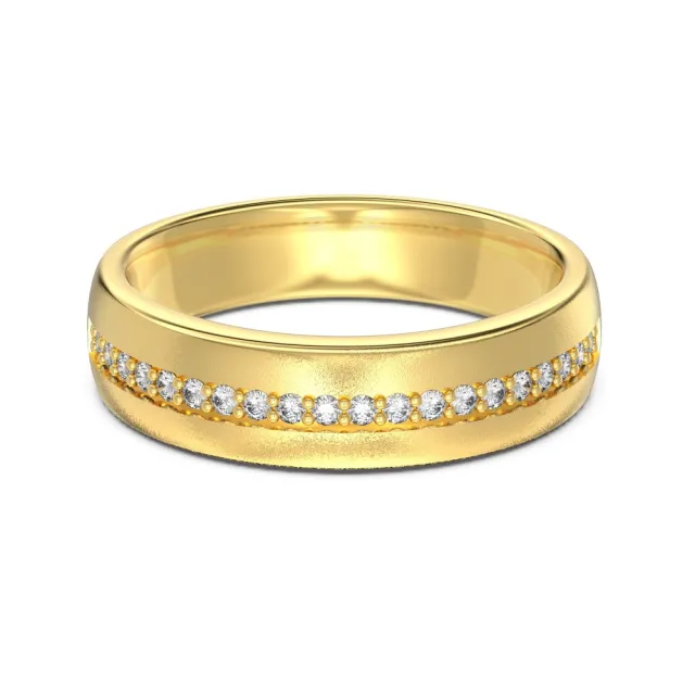 Sterling Silver Ring Female Gang Drill Ring Personality Simple Lady Closed Ring Gold - Shop at LoveMi