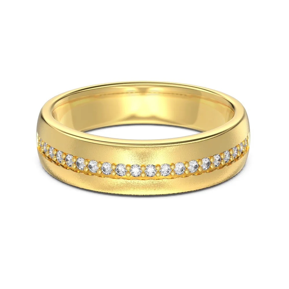 Sterling Silver Ring Female Gang Drill Ring Personality Simple Lady Closed Ring - Gold