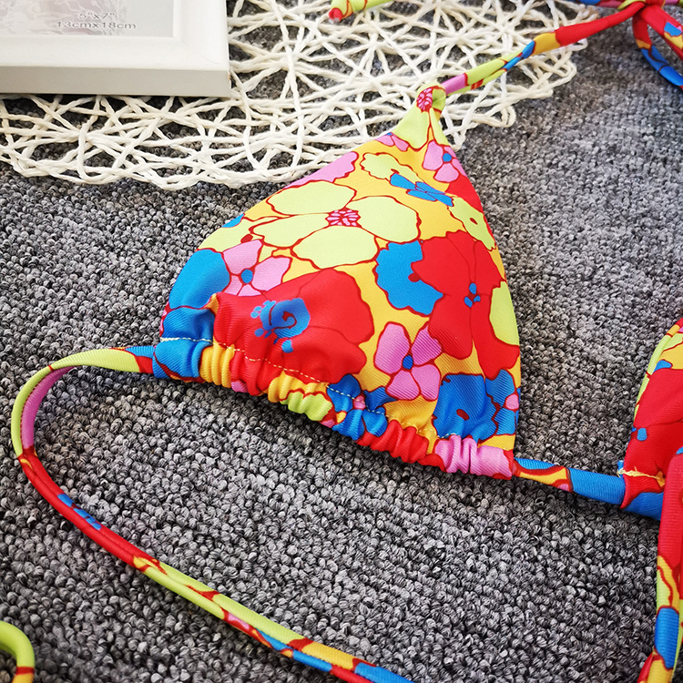 Title 11, Damen Bikini mit Blumenmuster und Kordelzug, de...